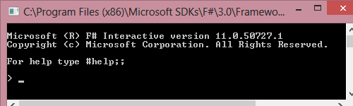 FSharp Interactive Command Prompt